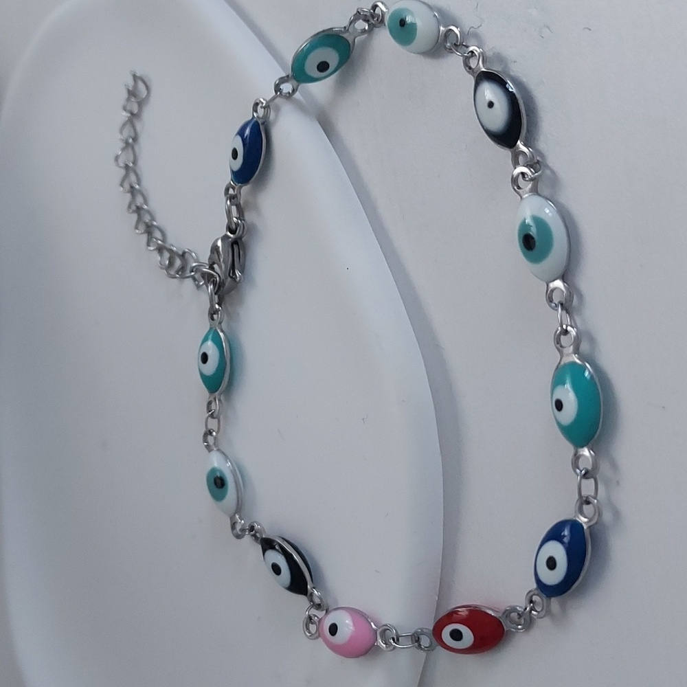 Turkish eye bracelet in stainless steel